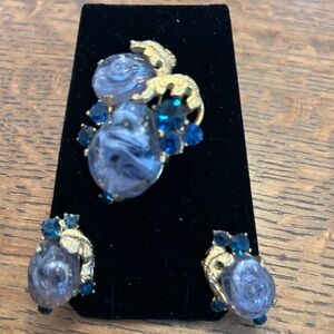 Castlecliff Brooch and Clip Earrings